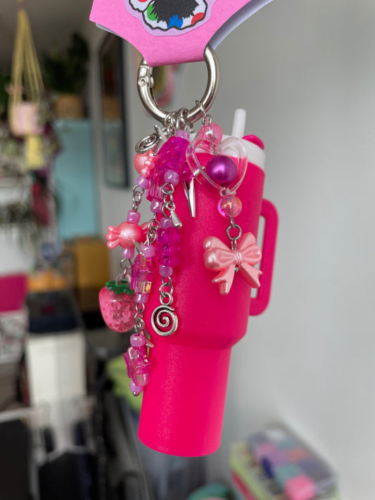 Fuschia Tumbler Keychain - CORRECT
