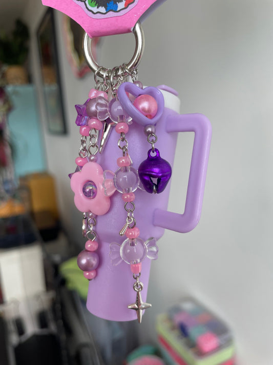 Fuschia Tumbler Keychain