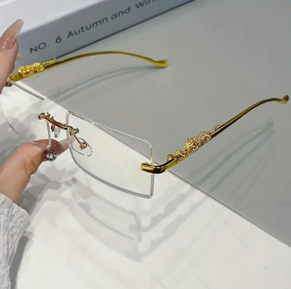 Leopard Gold Anti Blue Light Glasses