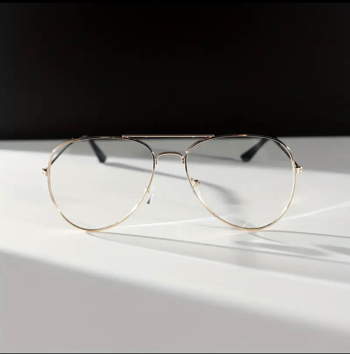 Aviator Thin Gold Anti Blue Light Glasses