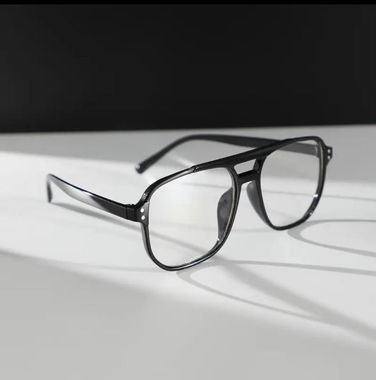 Black Aviator Small Anti Blue Light Glasses