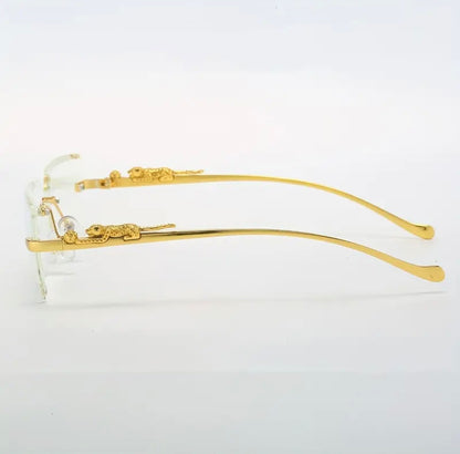 Leopard Gold Anti Blue Light Glasses