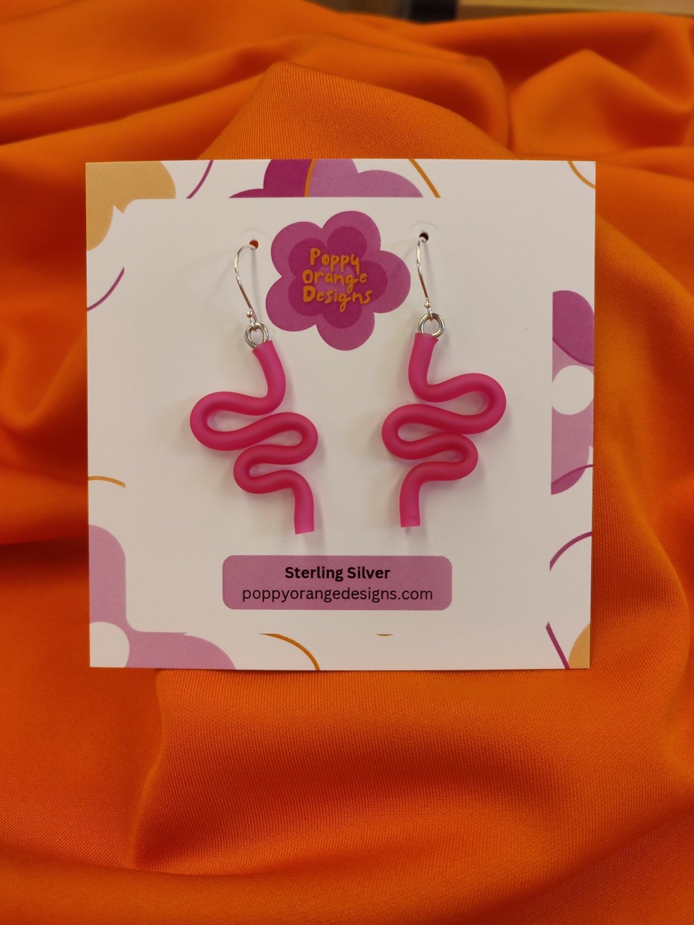 Neon Pink Tail Earrings