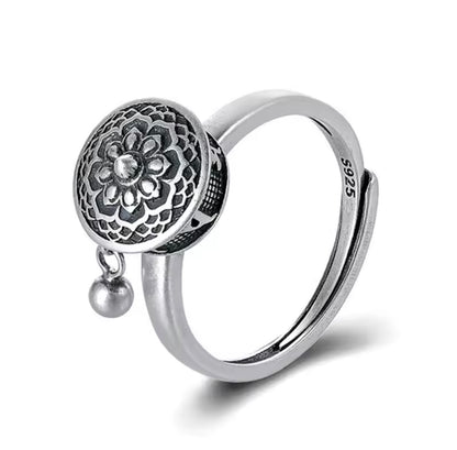 Tibetan Anti-Anxiety Silver Ring