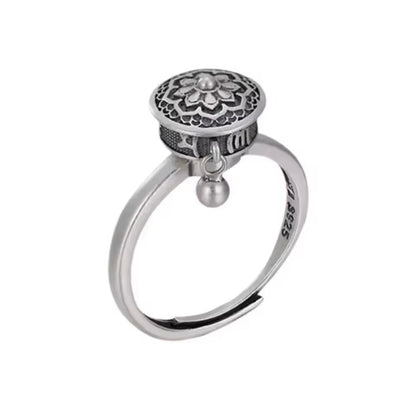 Tibetan Anti-Anxiety Silver Ring