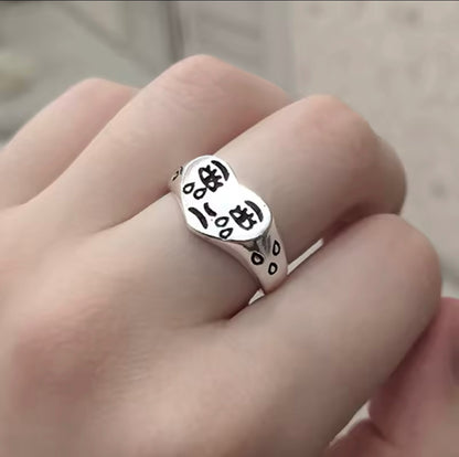 Happy Tears Silver Ring