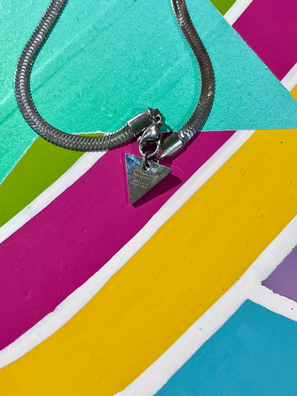 Large Silver Moon Pendant Necklace