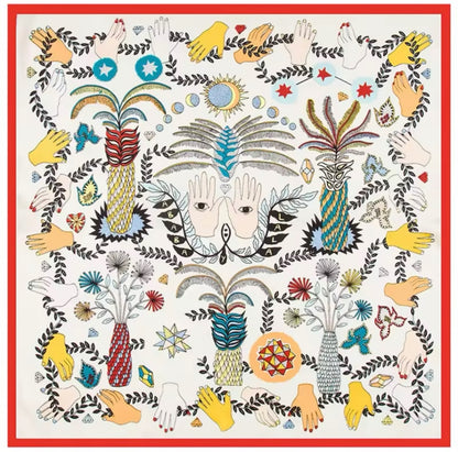 Protection Fatima Red White Scarf