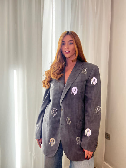 Grey Smiley Blazer 