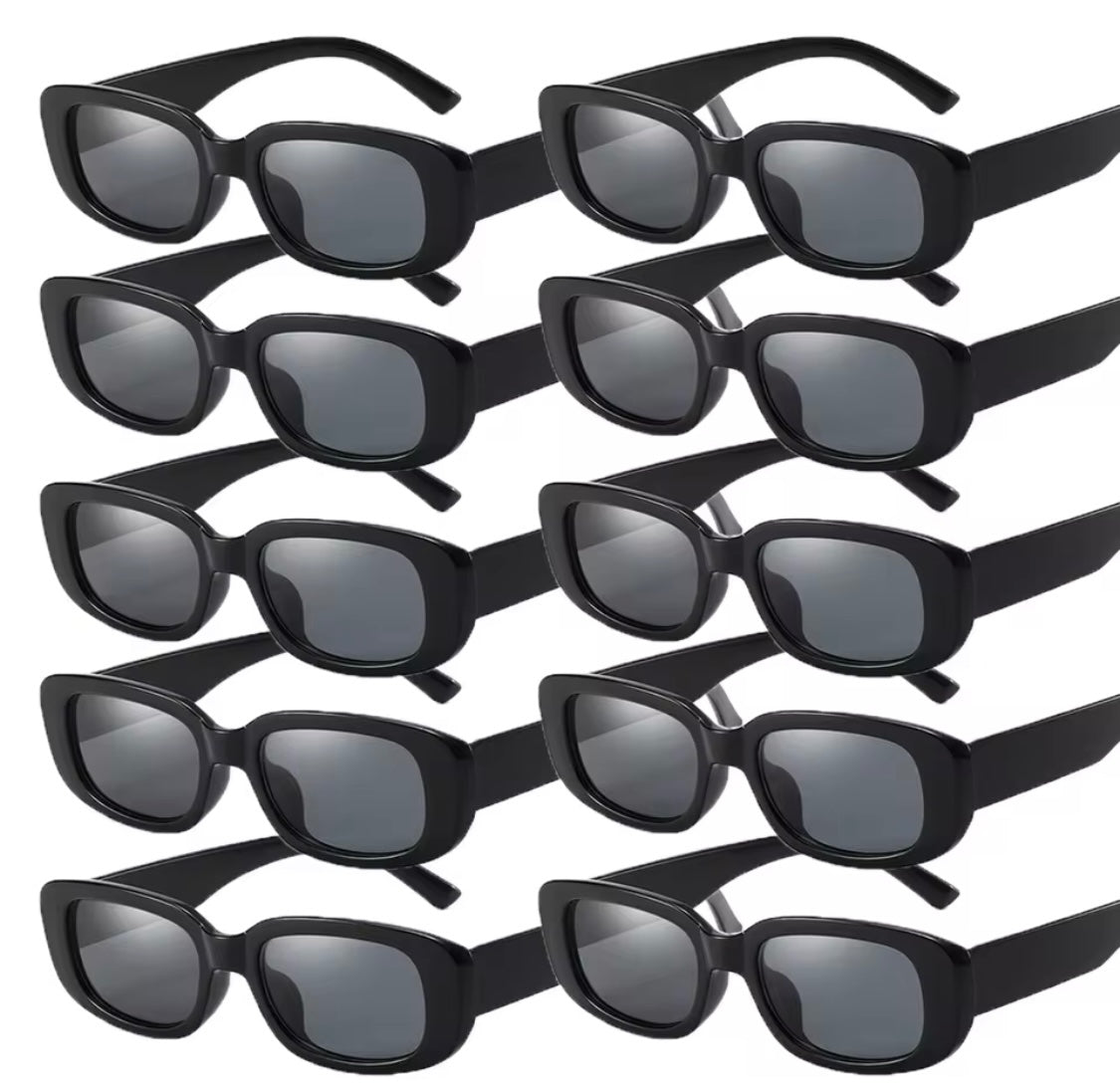 90s Oblong Sunnies Black