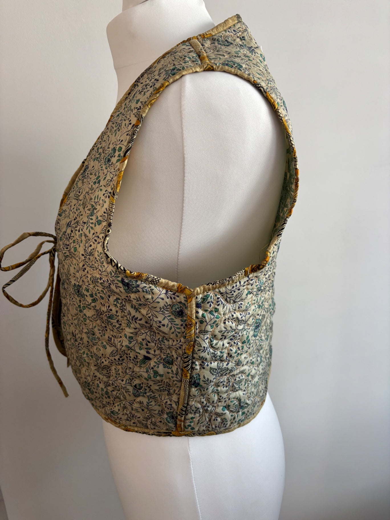 Reversible silk waistcoat made from Vintage Sari