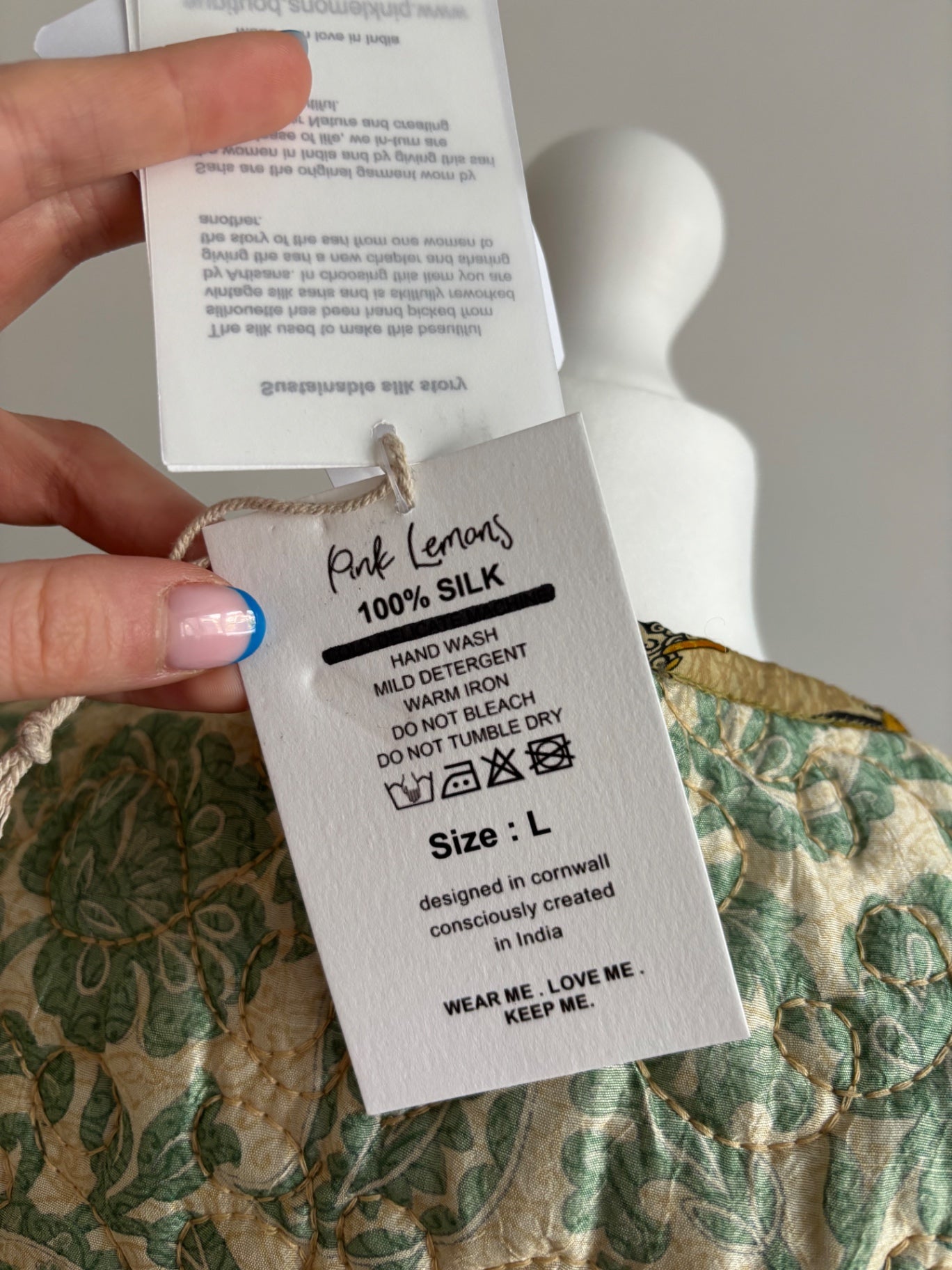 Reversible silk waistcoat made from Vintage Sari