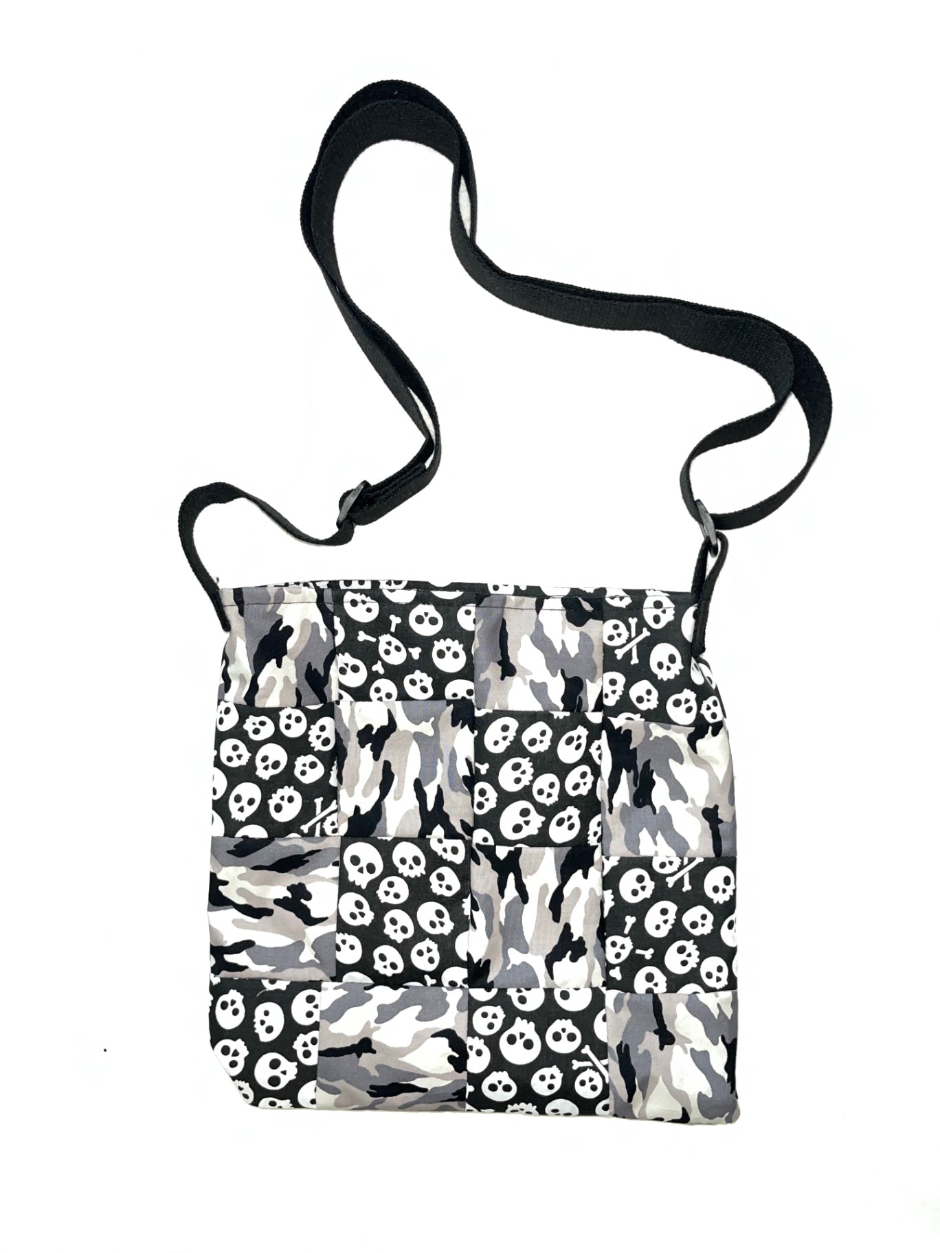 K4TURE handmade patchwork skull & camo bag