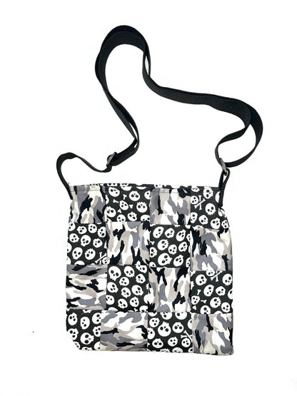 K4TURE handmade patchwork skull & camo bag