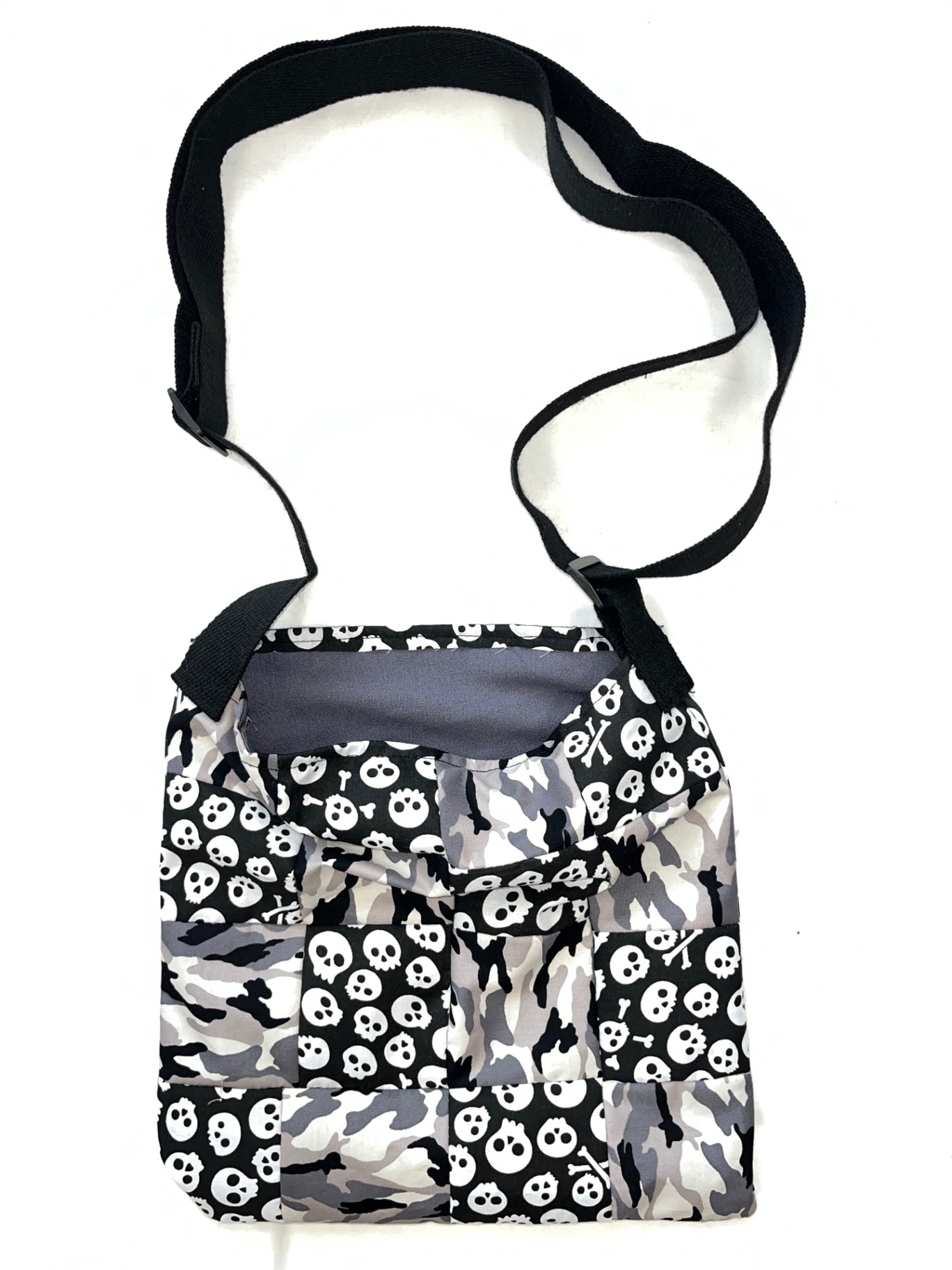 K4TURE handmade patchwork skull & camo bag