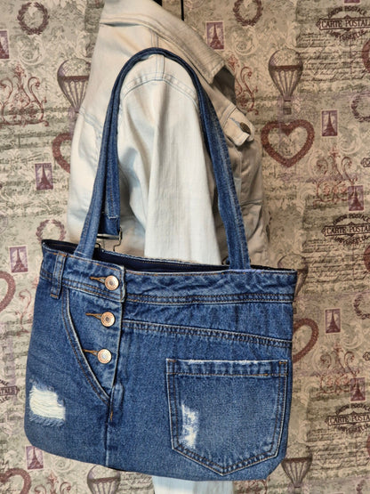 Retro Blues Tote