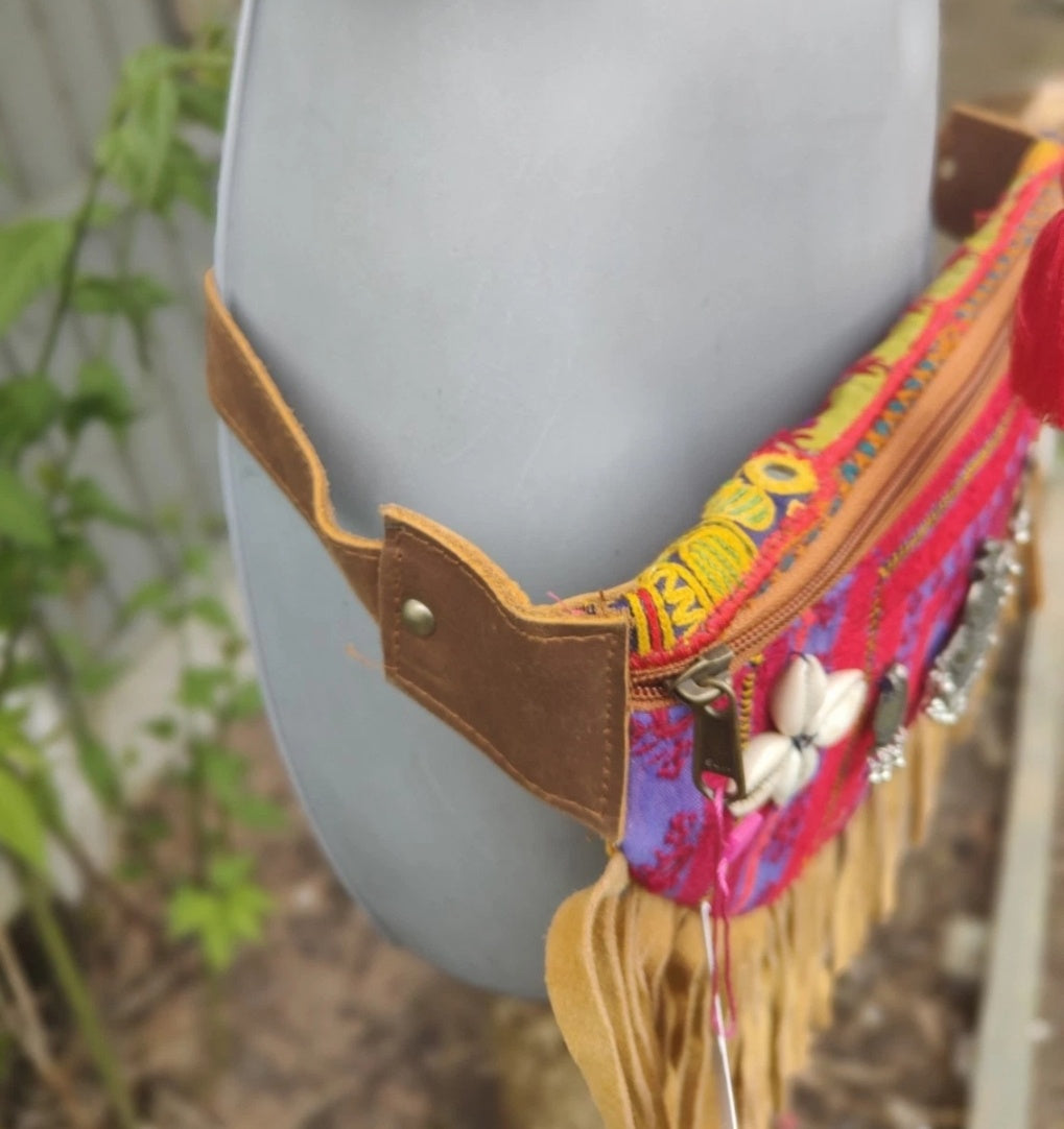 Boho fabric bum bag 
