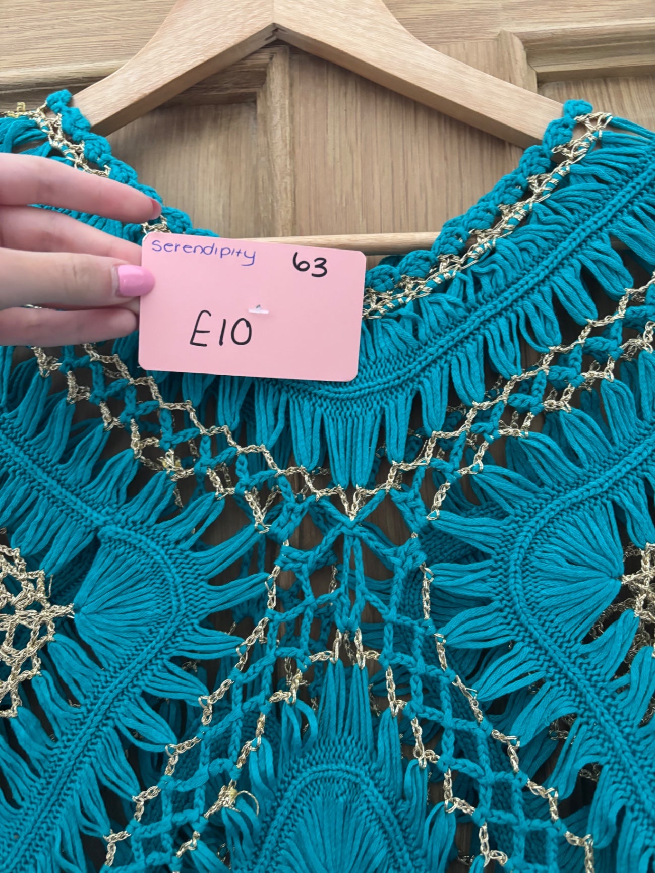 Blue crochet top 