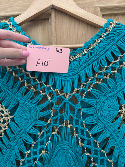 Blue crochet top 