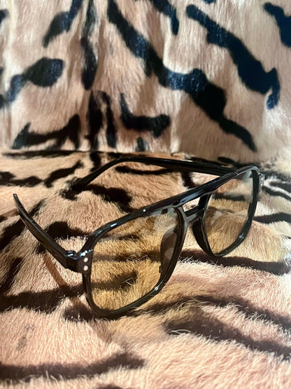 Porto Aviator Black Yellow Sunnies