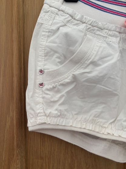 White mini shorts