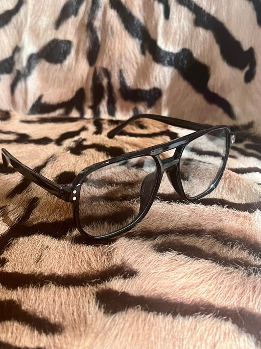 Porto Aviator Black Clear Anti Blue light