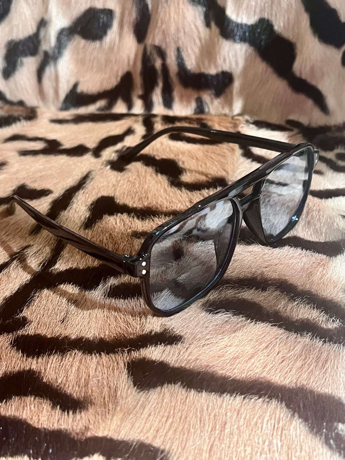 Porto Aviator Black Blue Sunnies