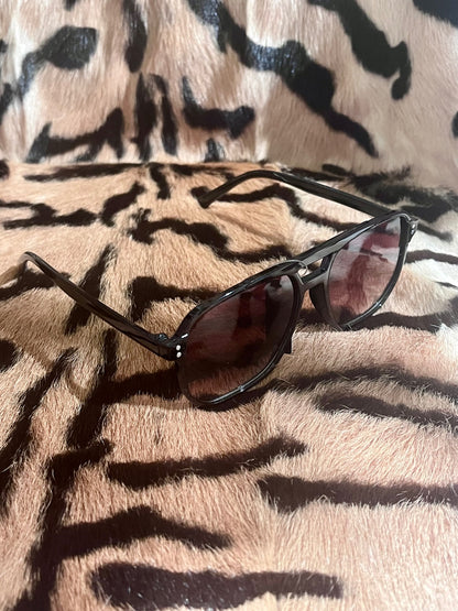 Porto Aviator Black Tan Sunnies
