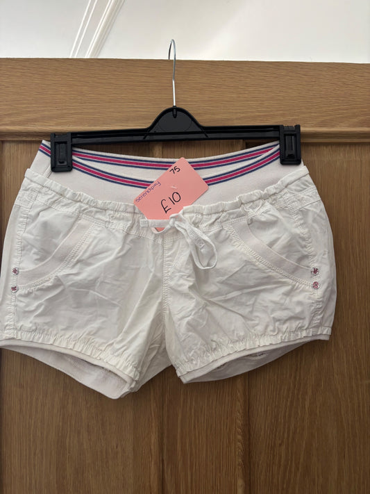 White mini shorts