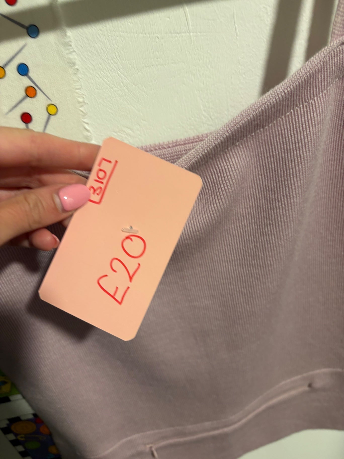 Baby pink cami top with zip on front