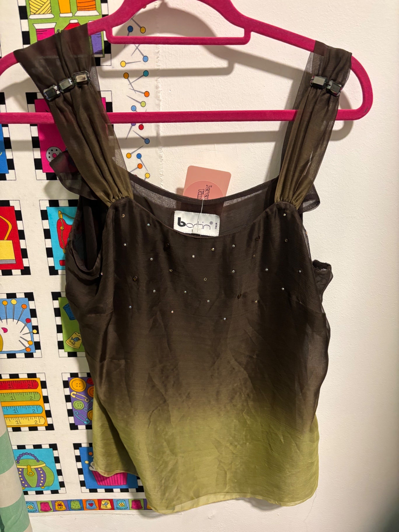 Green sleeveless top 