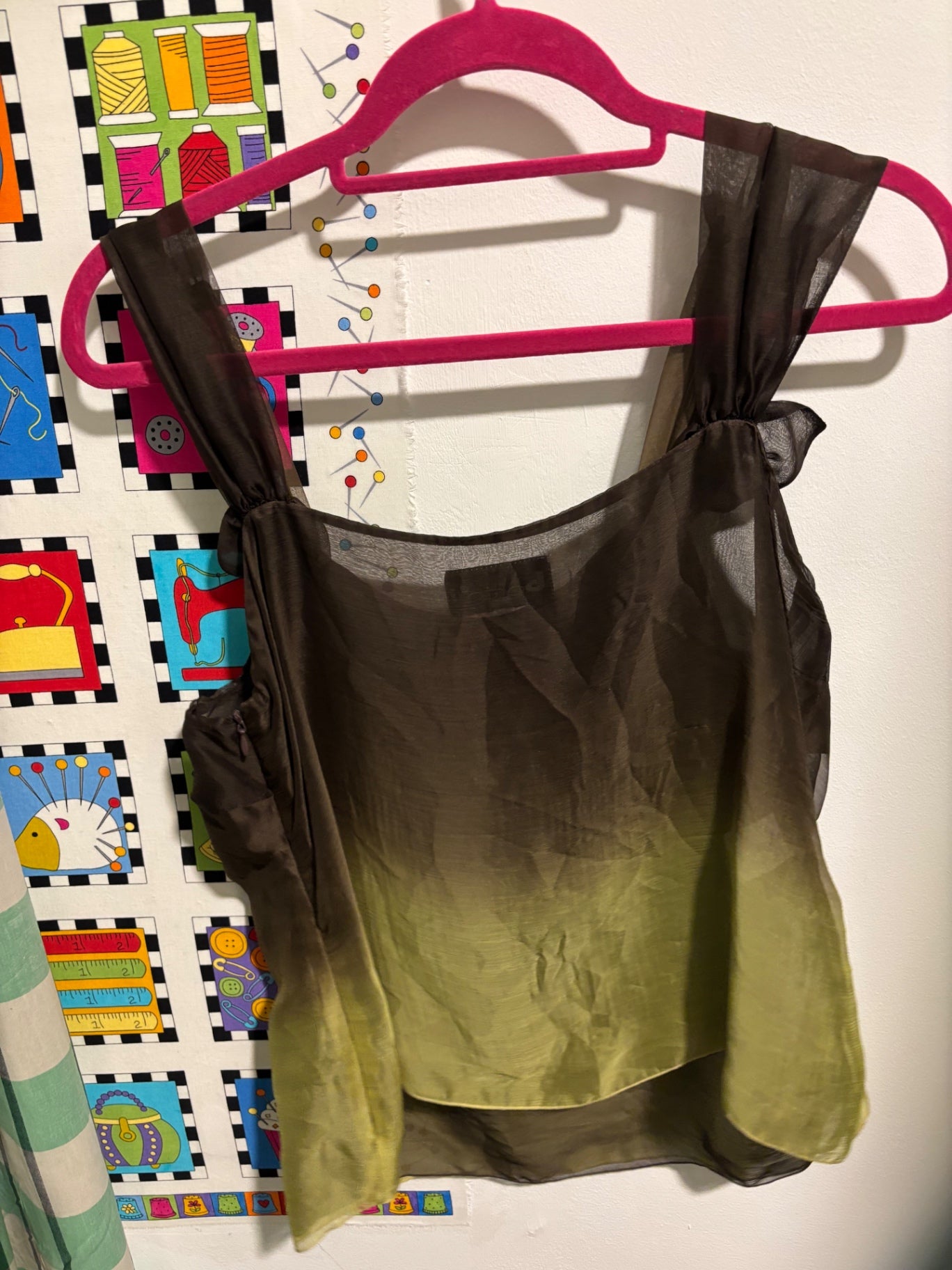 Green sleeveless top 