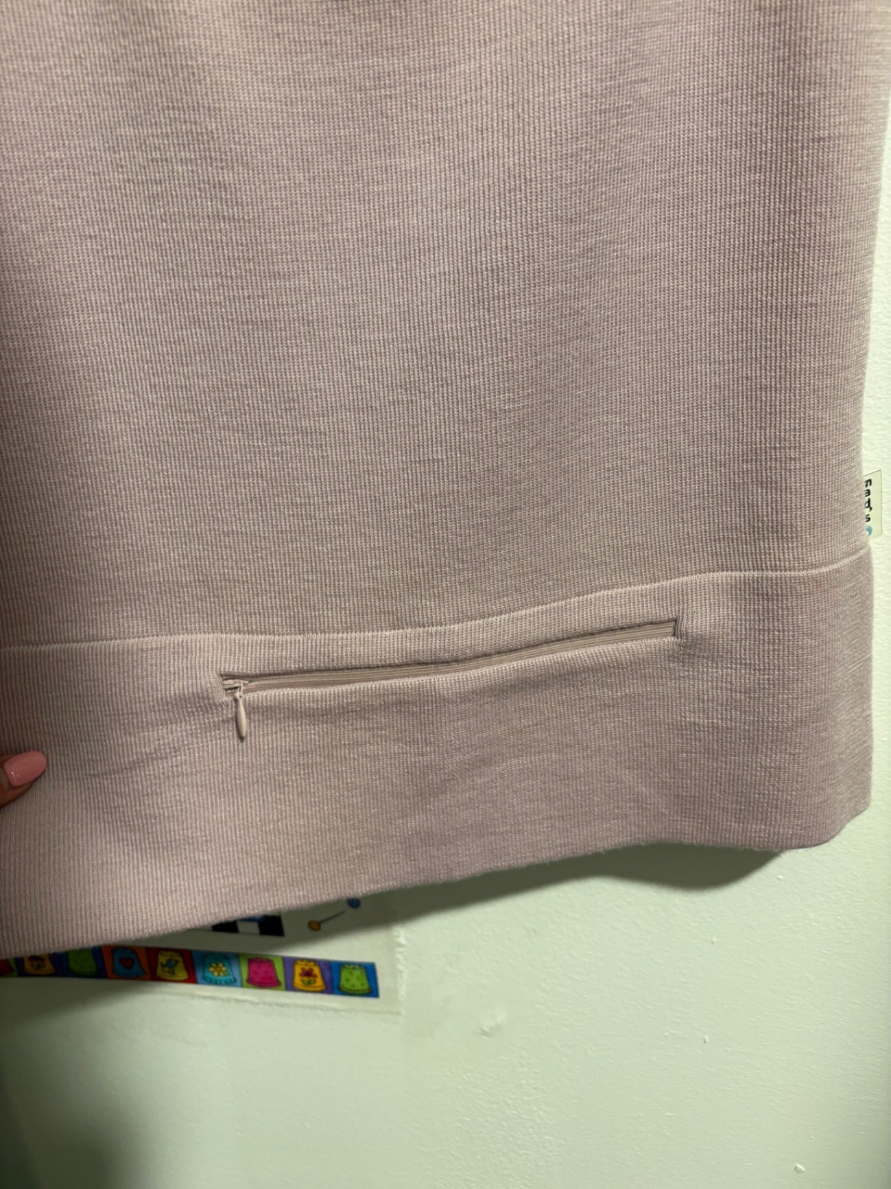 Baby pink cami top with zip on front