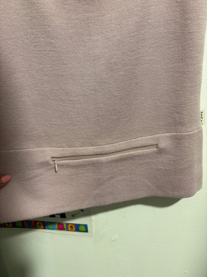 Baby pink cami top with zip on front