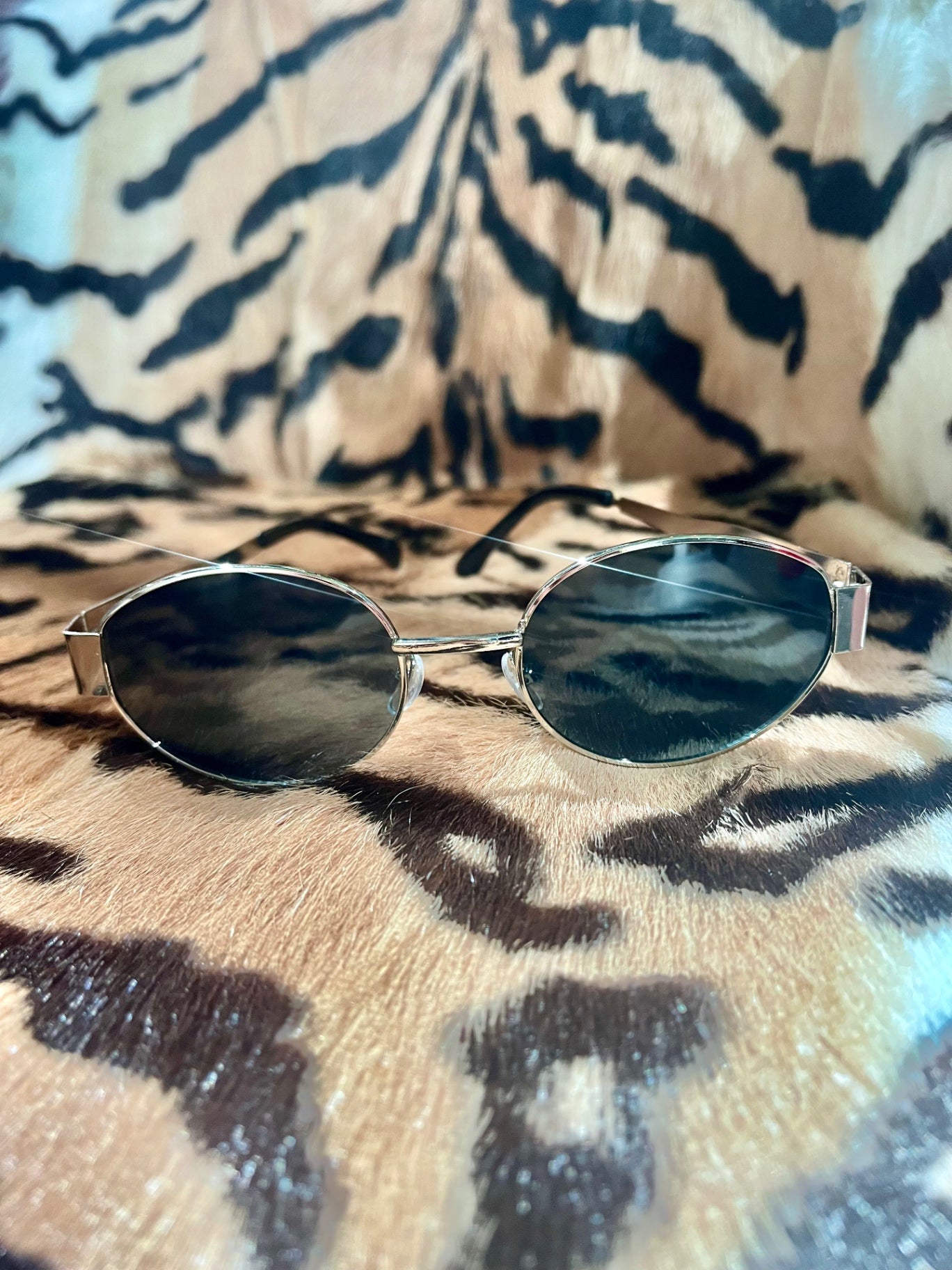Milan Black Silver Frame Sunnies