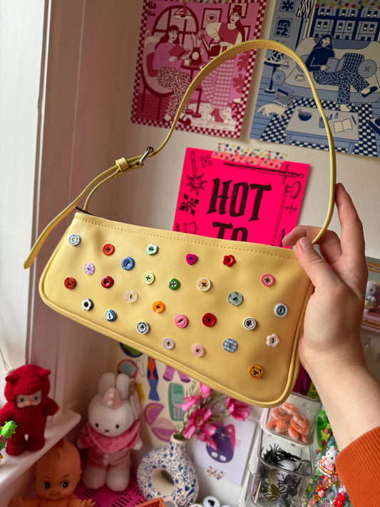 Yellow Button Handbag