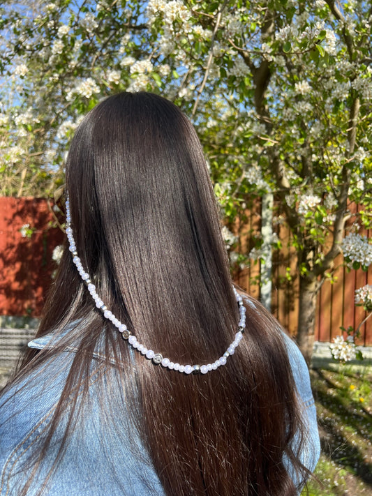 Smile glasses strap - silver 