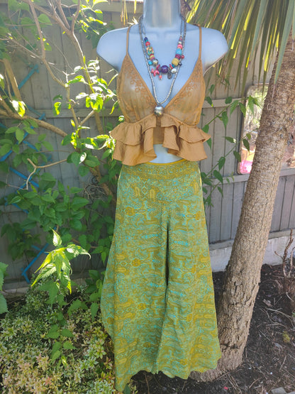 Side split flare trousers 