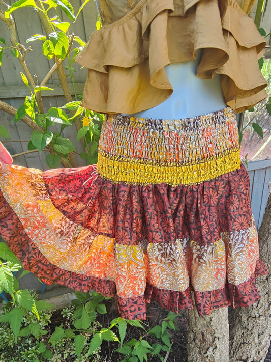 Boho mini skirt 