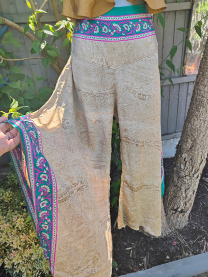 Side split flare trousers