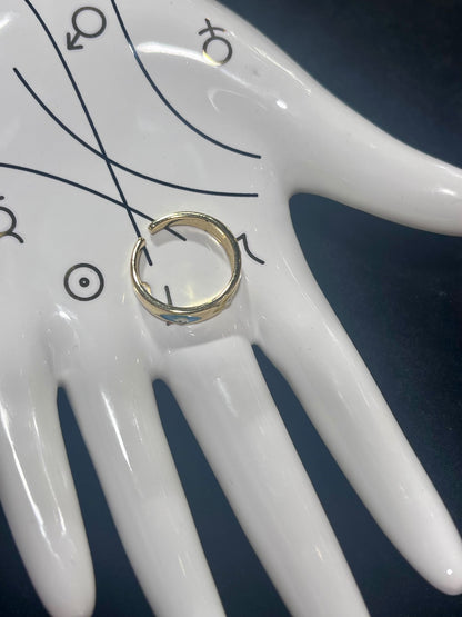 Gold Evil Eye Band Ring