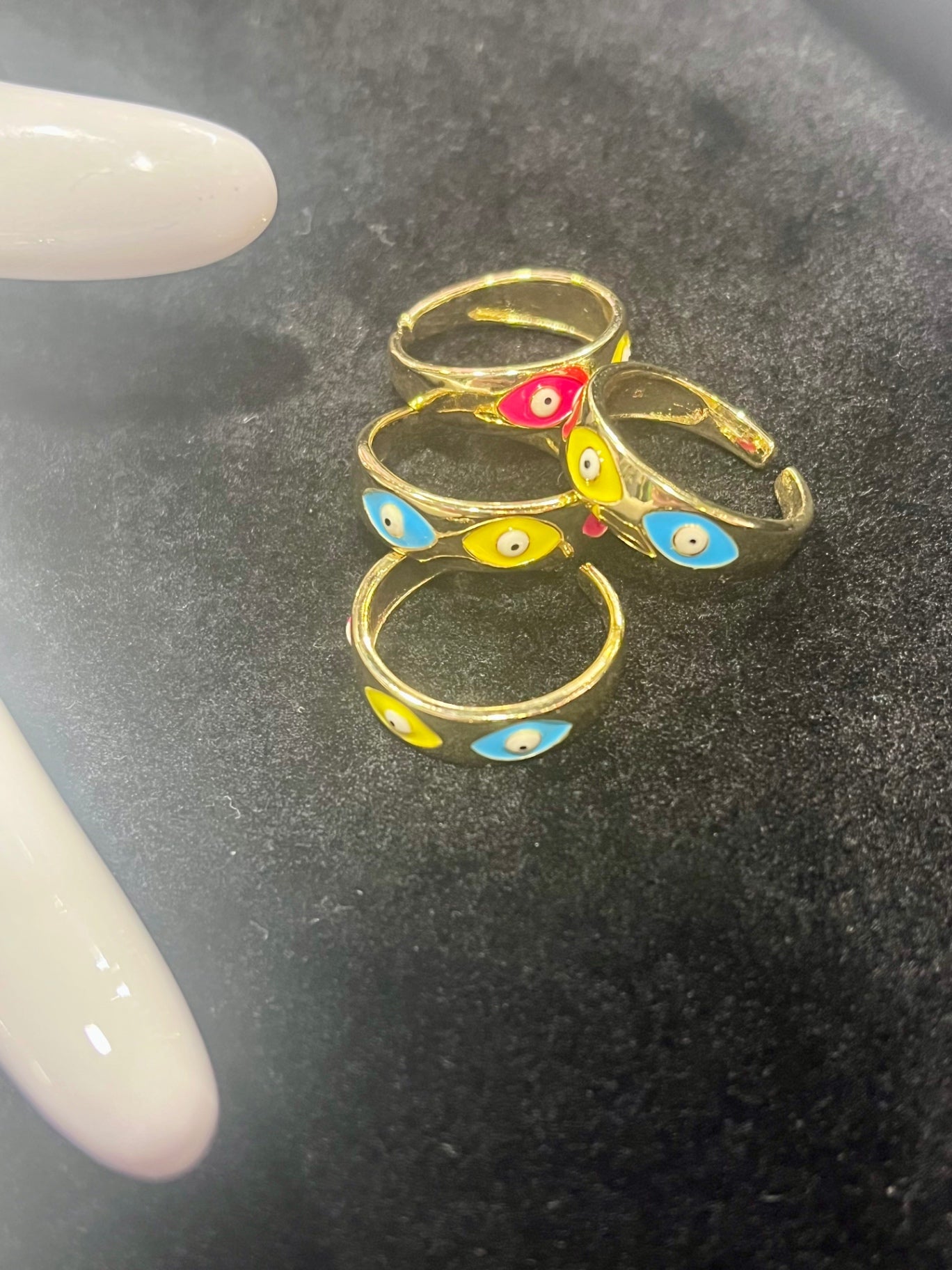 Gold Evil Eye Band Ring