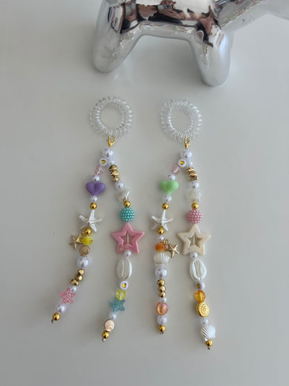 Bright Pearl car mirror charm - gold