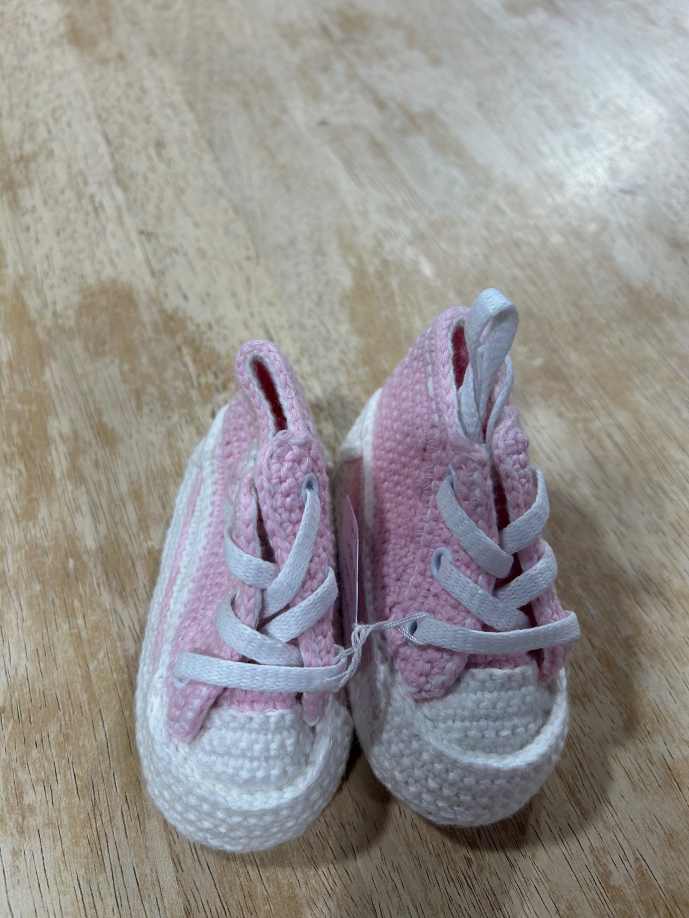 Handmade Pink Booties - 6-9m 