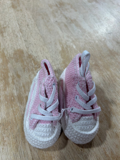 Handmade Pink Booties - 6-9m 