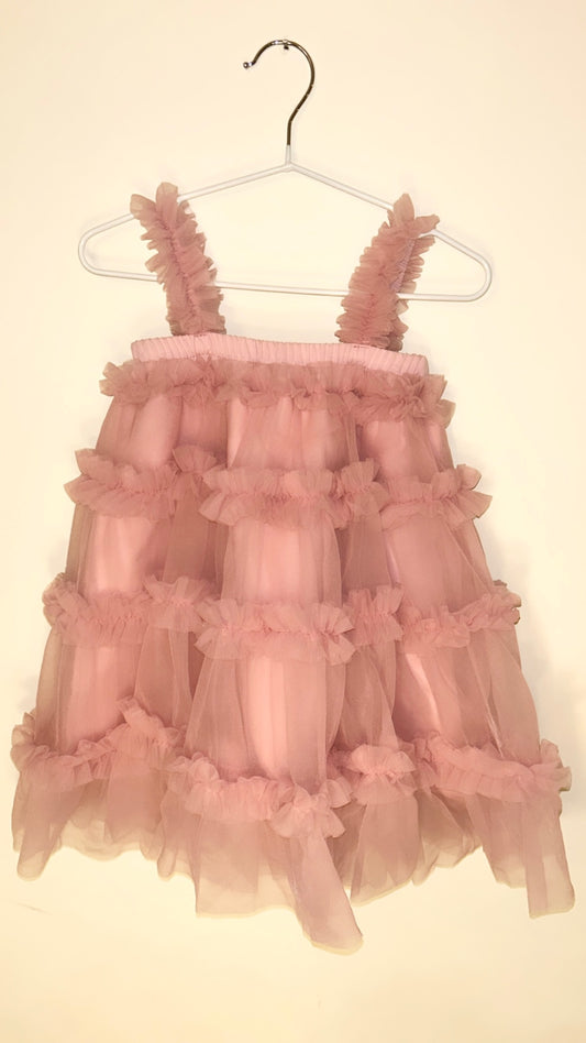 Dusky Pink Tulle Tutu Dress 2-3yrs