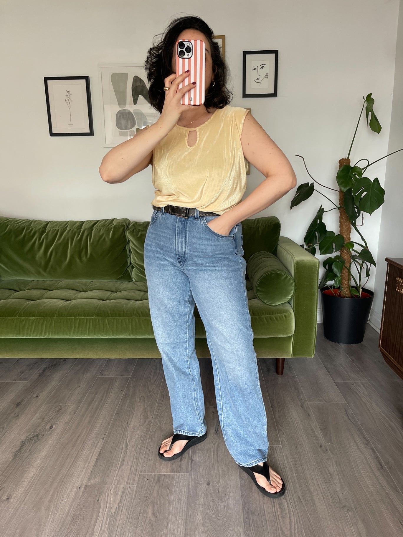 Preloved butter yellow top