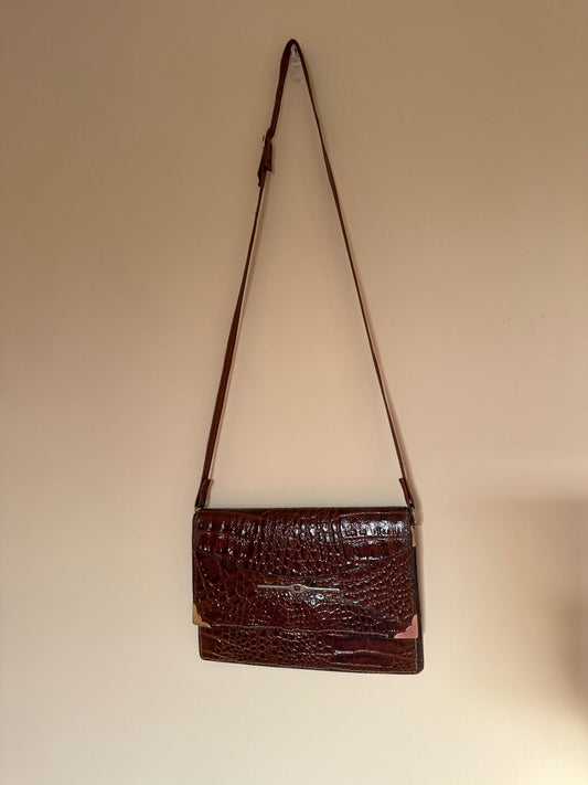 Vintage Crocodile Leather Bag 