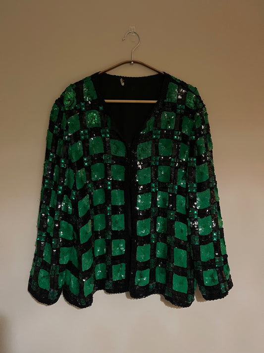 Vintage Beaded Silk Jacket