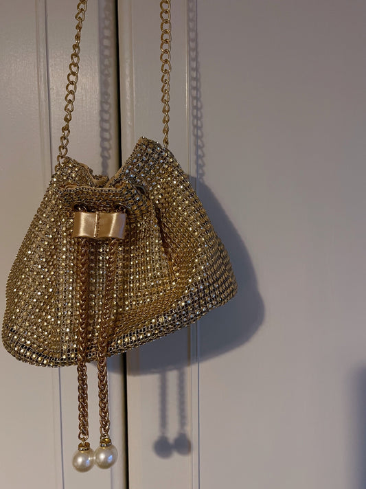 Preloved Gold Sparkle Bag